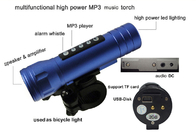 携帯用ストロボ MP3 プレーヤーが付いている調節可能な LED の懐中電燈のトーチ YSF - MT08