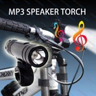 携帯用ストロボ MP3 プレーヤーが付いている調節可能な LED の懐中電燈のトーチ YSF - MT08