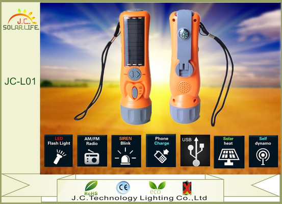 FM のラジオが付いている携帯用多機能の再充電可能な導かれた緊急の懐中電燈
