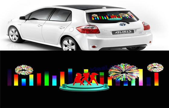 低い電力の消費が付いているポスター EL 車のステッカーを広告する車音楽リズム ランプ