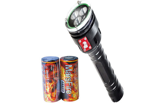 黒い 2400LM LED の飛び込みのトーチ